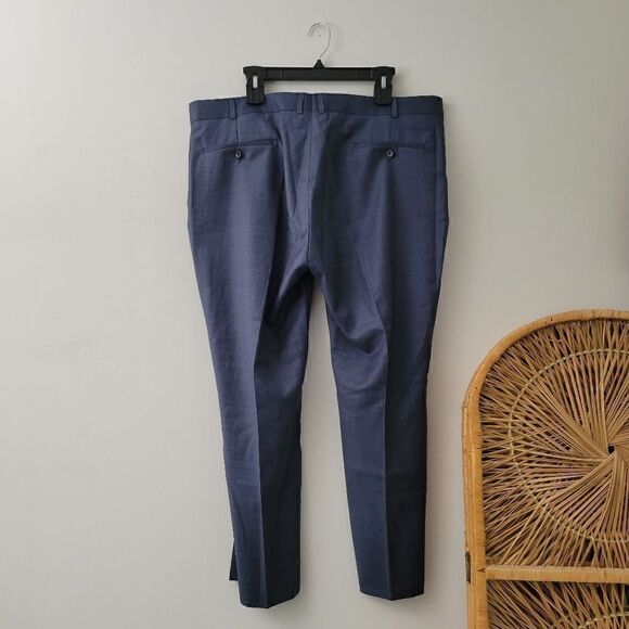 Kenneth Cole Dress Pants Blue 48R 42W Wool - Picture 4 of 10